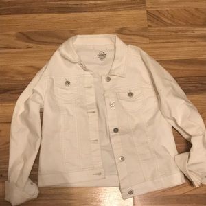 White jean jacket